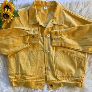 Bright Yellow Jean Jacket